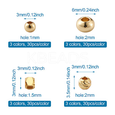 Brass Spacer Beads KK-KS0001-13-1