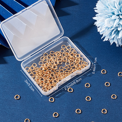 200Pcs Brass Open Jump Rings KK-BBC0004-41B-1
