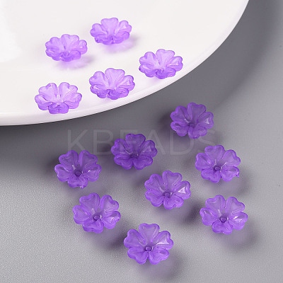 Transparent Frosted Acrylic Bead Caps X-MACR-S371-04A-747-1