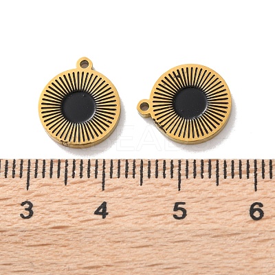 Ion Plating(IP) 304 Stainless Steel Enamel Charms STAS-M102-23G-04-1