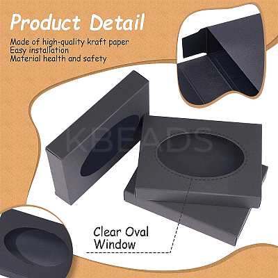 Rectangle Foldable Creative Cardboard Boxes CON-WH0081-34B-1