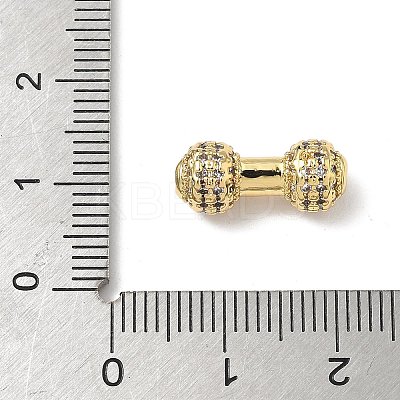 Brass Micro Pave Cubic Zirconia Beads KK-Q068-53G-1