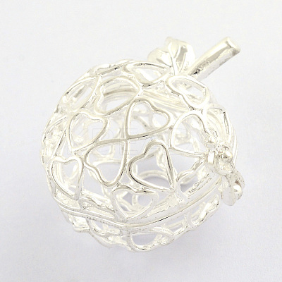 Rack Plating Brass Cage Pendants LS-KK-Q402-12S-1