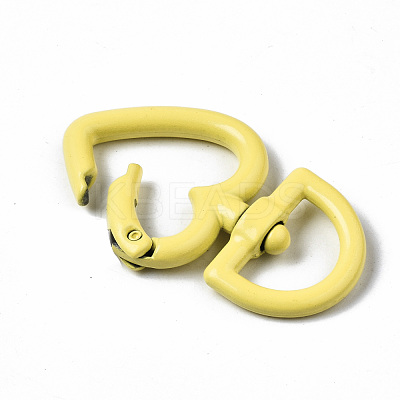 Spray Painted Eco-Friendly Alloy Swivel Snap Hooks Clasps PALLOY-T080-07-NR-1