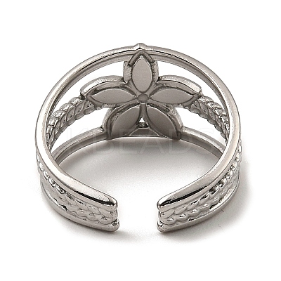 Non-Tarnish 304 Stainless Steel Open Cuff Rings RJEW-Z018-04P-1