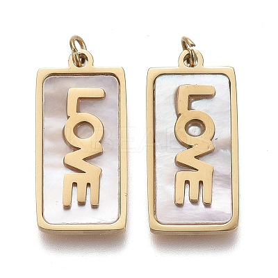 Natural Shell Pendants X-STAS-H100-01G-1