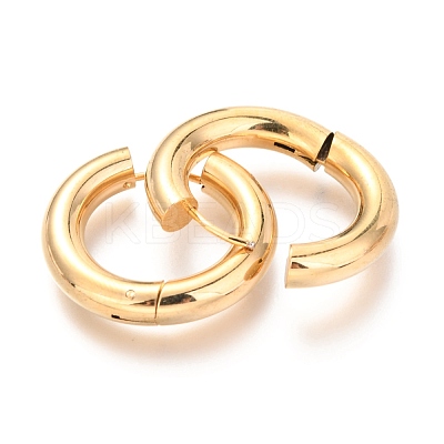 PVD Vacuum Plating 202 Stainless Steel Huggie Hoop Earrings EJEW-O087-08A-G-1