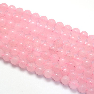 Natural Rose Quartz Round Beads Strands X-G-O047-04-6mm-1