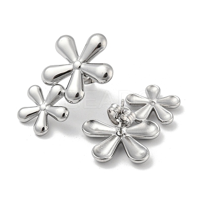 Non-Tarnish 304 Stainless Steel Stud Earrings EJEW-R157-13P-1