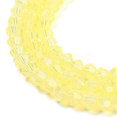 Baking Paint Transparent Glass Beads Strands DGLA-F029-J2mm-06-1