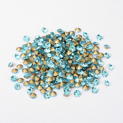 Back Plated Grade A Diamond Glass Pointed Rhinestone LS-RGLA-SS10-004-1