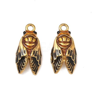 304 Stainless Steel Enamel Pendants X-STAS-F347-08G-1