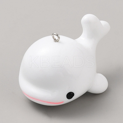 Opaque Resin Sea Animal Pendants LS-RESI-WH0039-05A-P-1