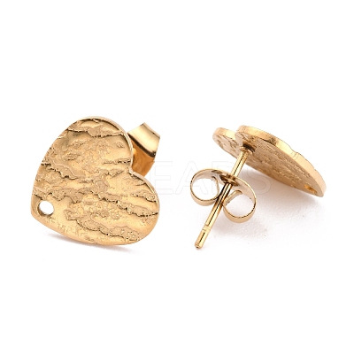 Ion Plating(IP) 304 Stainless Steel Stud Earring Findings EJEW-O104-09G-1