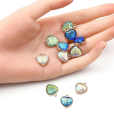 12Pcs 3 Colors Alloy Resin Pendants FIND-YW0003-75-1
