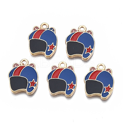 Rack Plating Alloy Enamel Charms ENAM-T011-179-1