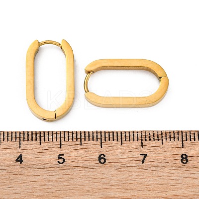 PVD Vacuum Plating 304 Stainless Steel Huggie Hoop Earrings STAS-S103-21G-1