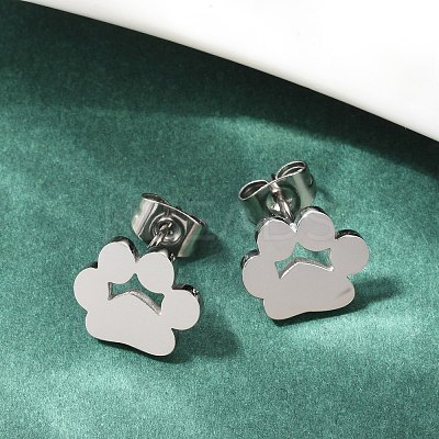 Tarnish Resistant 304 Stainless Steel Stud Earrings EJEW-E254-01P-1