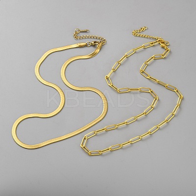 304 Stainless Steel Chain Necklaces for Men & Women NJEW-WH20001-08G-1