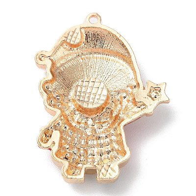 Christmas Zinc Alloy Rhinestone Pendnats PALLOY-K008-01D-KCG-1