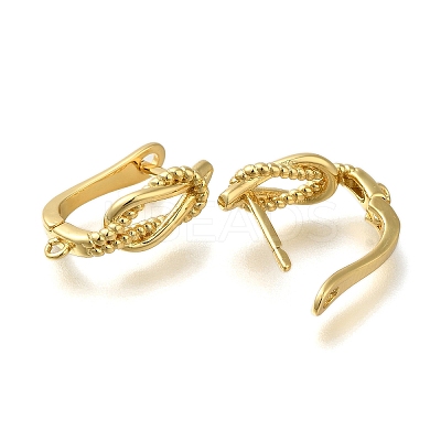 Rack Plating Brass Hoop Earring Findings EJEW-H143-06G-1