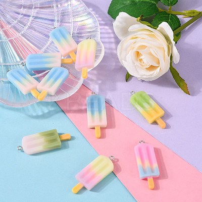 Rainbow Resin Pendants CRES-S359-30-1