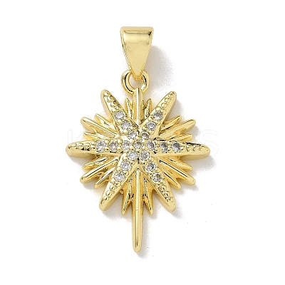 Brass Micro Pave Cubic Zirconia Pendants KK-M300-06G-02-1