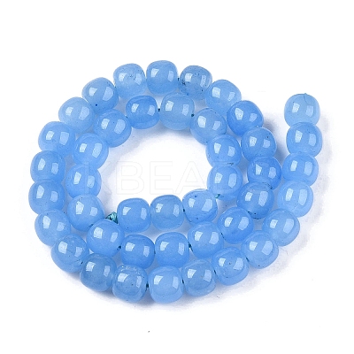 Dyed Natural White Jade Beads Strands G-T138-S11-1