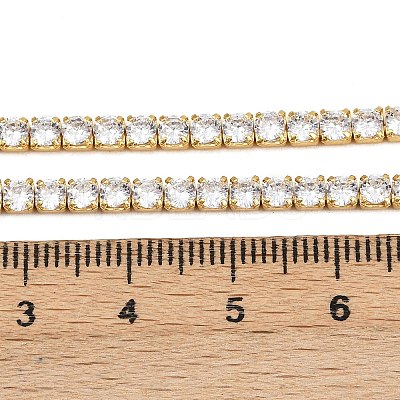 925 Sterling Silver Clear Cubic Zirconia Chains STER-C016-02B-G02-1