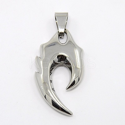 Tarnish Resistant Retro Men's 304 Stainless Steel Big Tribal Sign Pendants LS-STAS-O044-113-1