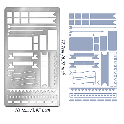 Retro Stainless Steel Metal Cutting Dies Stencils DIY-WH0242-282-1