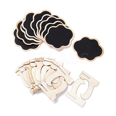 Cloud Wooden Mini Chalkboard Signs LS-AJEW-M035-06-1