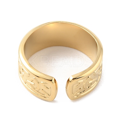 304 Stainless Steel Sailor's Knot Open Cuff Rings RJEW-D002-25G-1