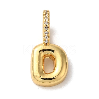 Brass Micro Pave Cubic Zirconia Pendants KK-K345-13D-G-1