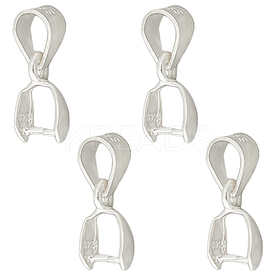 4Pcs 925 Sterling Silver Ice Pick Pinch Bails FIND-HS0002-08B-1