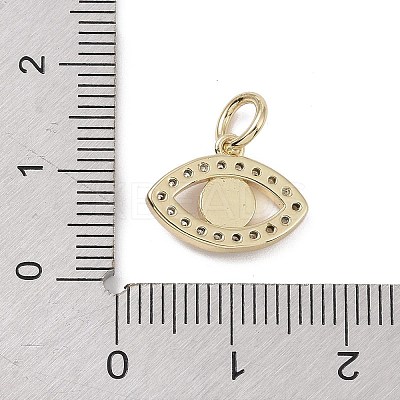 Real 18K Gold Plated Brass Micro Pave Cubic Zirconia Charms KK-L209-071G-01-1
