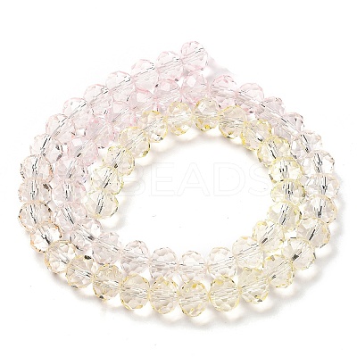 Transparent Painted Glass Beads Strands LS-DGLA-A034-T6mm-A25-1