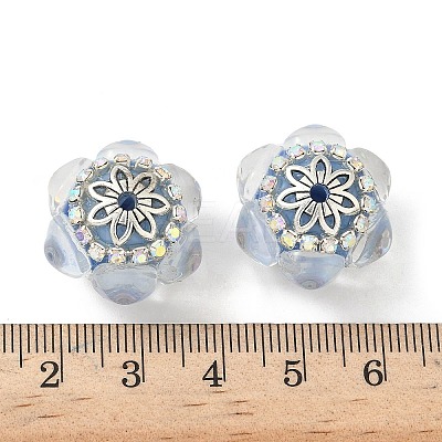 Acrylic Rhinestone Rondelle Beads CLAY-NH0003-02AS-06-1