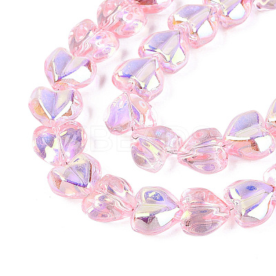Electroplate Transparent Glass Beads Strands EGLA-N056-01A-08-1