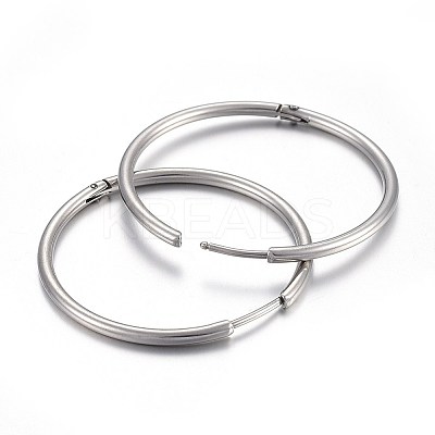 Tarnish Resistant 304 Stainless Steel Huggie Hoop Earrings EJEW-L205-02A-P-1