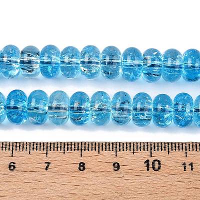 Baking Paint Transparent Glass Beads Strands DGLA-N005-12C-1