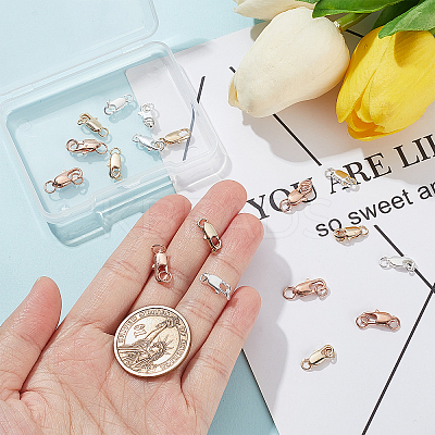 18Pcs 3 Colors Brass Lobster Claw Clasps KK-PH0002-99-1