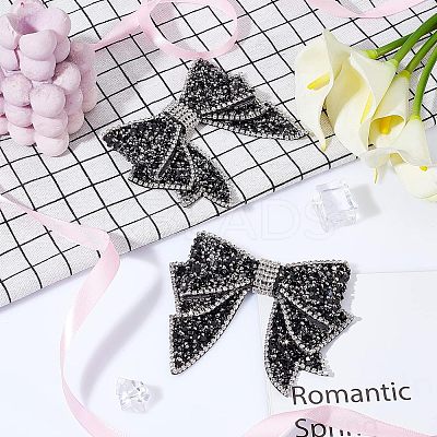 2Pcs Resin Rhinestone Bowknot Shoes Charms FIND-CA0004-74-1