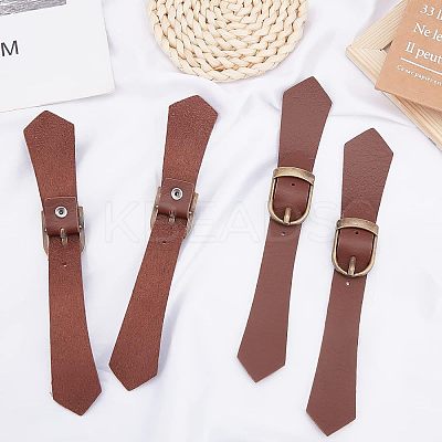 6Pcs PU Imitation Leather Belt Buckles AJEW-FG0001-57-1