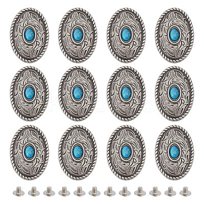 12 Sets Alloy Decorative Rivets BUTT-FH0001-013A-1