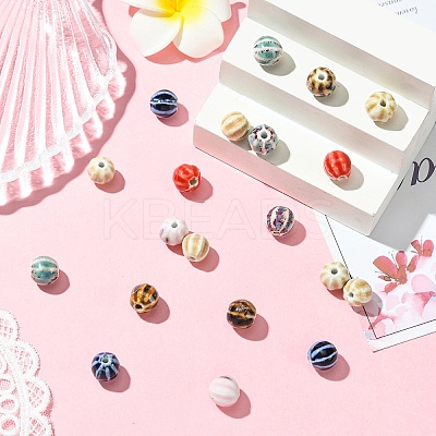 20Pcs Handmade Porcelain Beads PORC-YW0001-39A-1