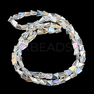 AB Color Plated Electroplate Transparent Glass Beads Strands EGLA-G037-06A-AB01-1