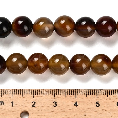 Dyed Natural Agate Beads Strands G-G203-10D-10mm-1