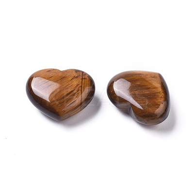 Natural Tiger Eye Heart Love Stone LS-G-G798-13-1