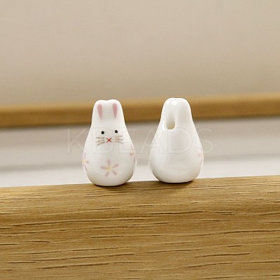 Handmade Porcelain Beads with Cartoon Painted PW-WG0583E-04-1